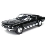 Maisto 1967 Ford Mustang GTA Fastback, Scale 1:18, Black Color - Maisto