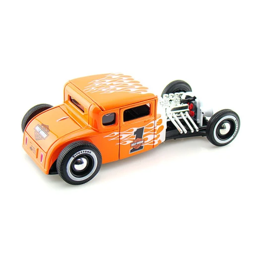 Maisto Ford Model A Harley Davidson, Scale 1:24, Orange Color - Maisto - Image 3