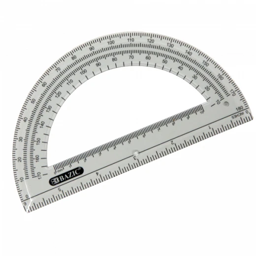 Bazic Semicircular Protractor, 15 Cm Bazic Semicircular Protractor, 15 Cm