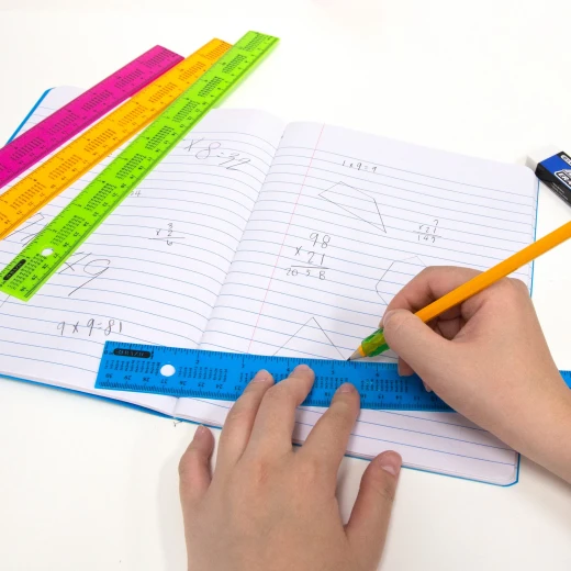 Bazic Ruler Multiplication Prints, 30cm, 4 Pack - Bazic - Image 3