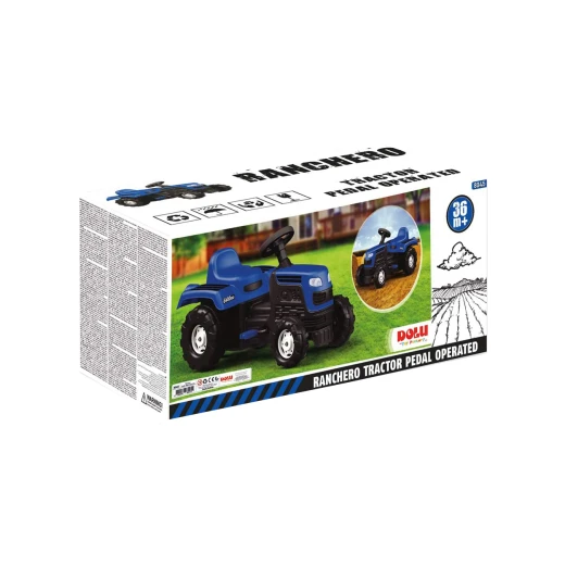 Dolu Ranchero Tractor, Pedal Operated And Excavator, Blue Color - Dolu - Image 3