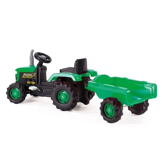 Dolu Ranchero Tractor, Pedal Operated And Excavator, Green Color - Dolu - Image 4