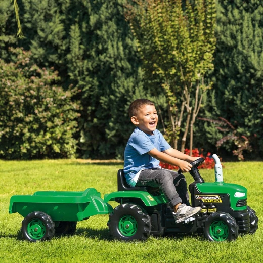 Dolu Ranchero Tractor, Pedal Operated And Excavator, Green Color - Dolu - Image 3