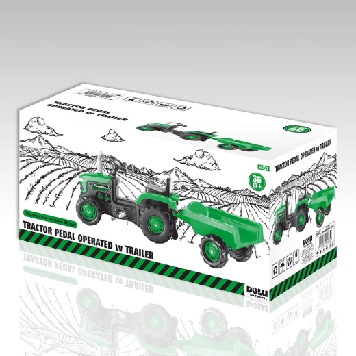 Dolu Ranchero Tractor, Pedal Operated And Excavator, Green Color - Dolu - Image 5