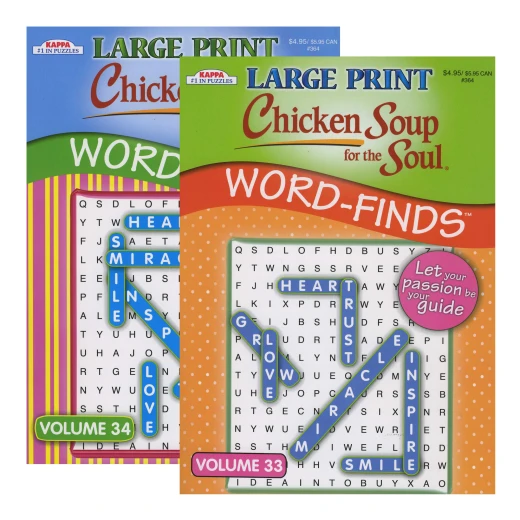Bazic Kappa Print Chicken Soup For The Soul Word Finds Puzzle Book, Large