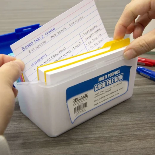 Bazic Multi Purpose Card File Box - Bazic - Image 3