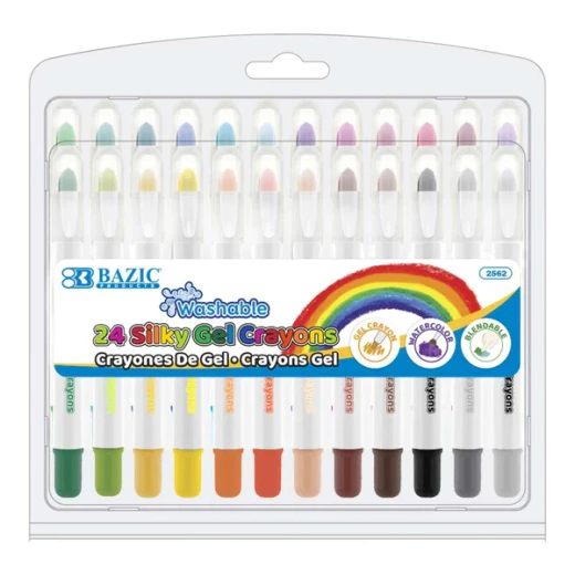 Bazic Silky Gel Crayons 24 Color Bazic Silky Gel Crayons 24 Color