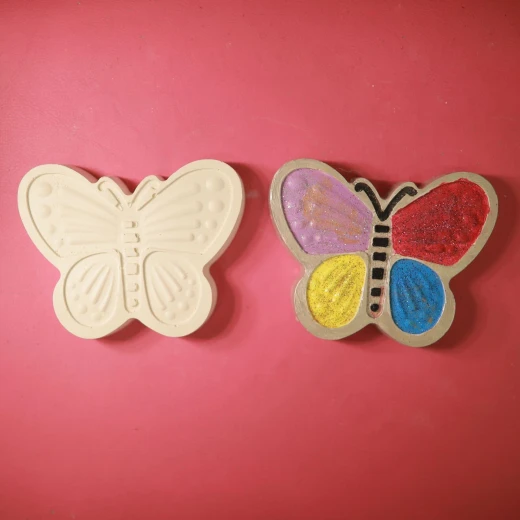 Little Hands Gypsum  Butterfly Coloring Art, (S) Size - Little Hands - Image 2