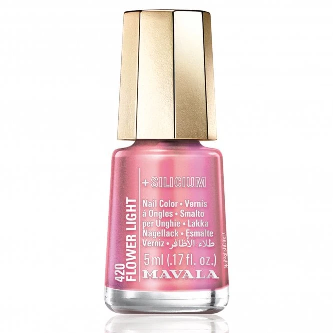 Mavala Flower Light Iridescent Pink Purple Nail Polish 5ml Sparkle Finish Manicure for Women - Mavala