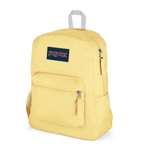 Jansport Cross Town Backpack, Pale Banana Design, Light Yellow Colors - JanSport - Image 2