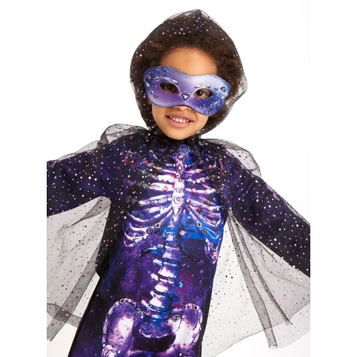 Hollowen Purple Skeleton Costume With Eyes Mask - Image 3