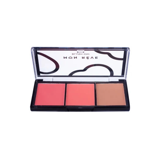 Mon Reve Peach Blusher Triple Palette Radiant Cheek Makeup Kit for All Skin Types Mon Reve Peach Blusher Triple Palette Radiant Cheek Makeup Kit for All Skin Types