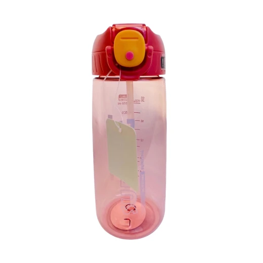 Amigo Water Bottles With Straw, Pink Color, 650 Ml Amigo Water Bottles With Straw, Pink Color, 650 Ml