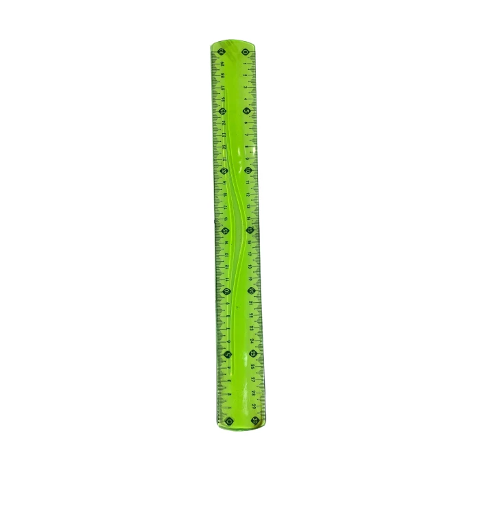 Flexible Ruler, Green Color, 30 Cm