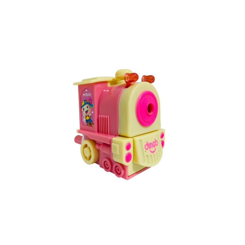 Dingb Pencils Sharpener, Train Design, Pink Color - Amigo