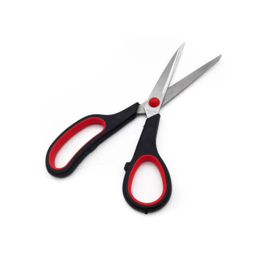 Scissors Big With Red Point, Black And Red Colors Scissors Big With Red Point, Black And Red Colors