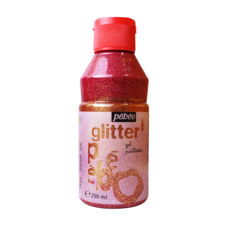Pebeo Glitter Gel, Pink Color, 250 Ml - Pebeo