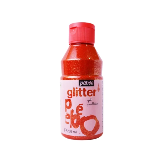 Pebeo Glitter Gel, Red Color, 250 Ml Pebeo Glitter Gel, Red Color, 250 Ml