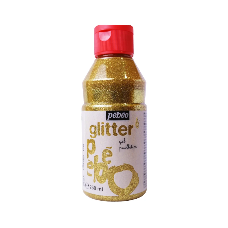 Pebeo Glitter Gel, Gold Color, 250 Ml - Pebeo