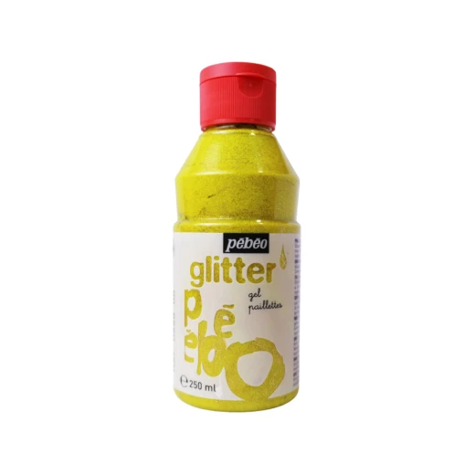 Pebeo Glitter Gel, Yellow Color, 250 Ml Pebeo Glitter Gel, Yellow Color, 250 Ml