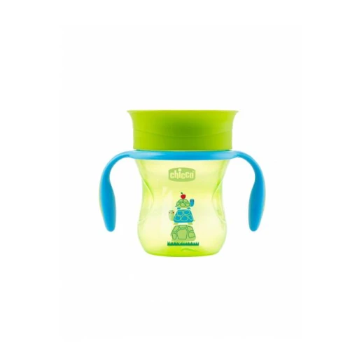 Chicco Naturalfit 360 Degree Rim Trainer Sippy Cup With Handles, In Green, 200 Ml, +12 Months - Chicco - Image 2