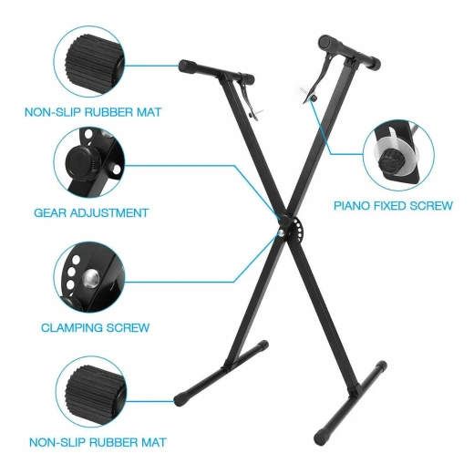 Moreno Double Tube Keyboard Stand - Moreno - Image 2