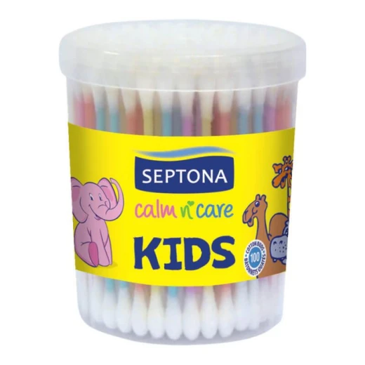 Septona 100 Cotton Buds Kids in Plastic Jar Septona 100 Cotton Buds Kids in Plastic Jar