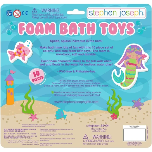 Stephen Joseph Foam Bath Toys,  Mermaid Design - Stephen Joseph - Image 3