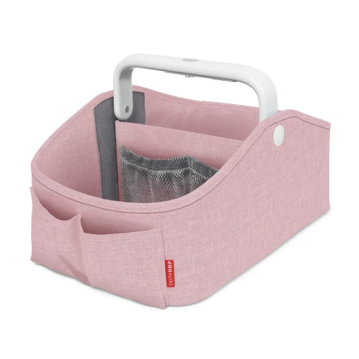 Skip Hop Diaper Caddy Organizer with Touch Sensor Night Light, Nursery Style, Pink Skip Hop Diaper Caddy Organizer with Touch Sensor Night Light, Nursery Style, Pink