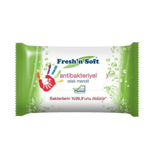 Fresh'n Soft Antibacterial Wet Wipes, 15 Sheets Fresh'n Soft Antibacterial Wet Wipes, 15 Sheets