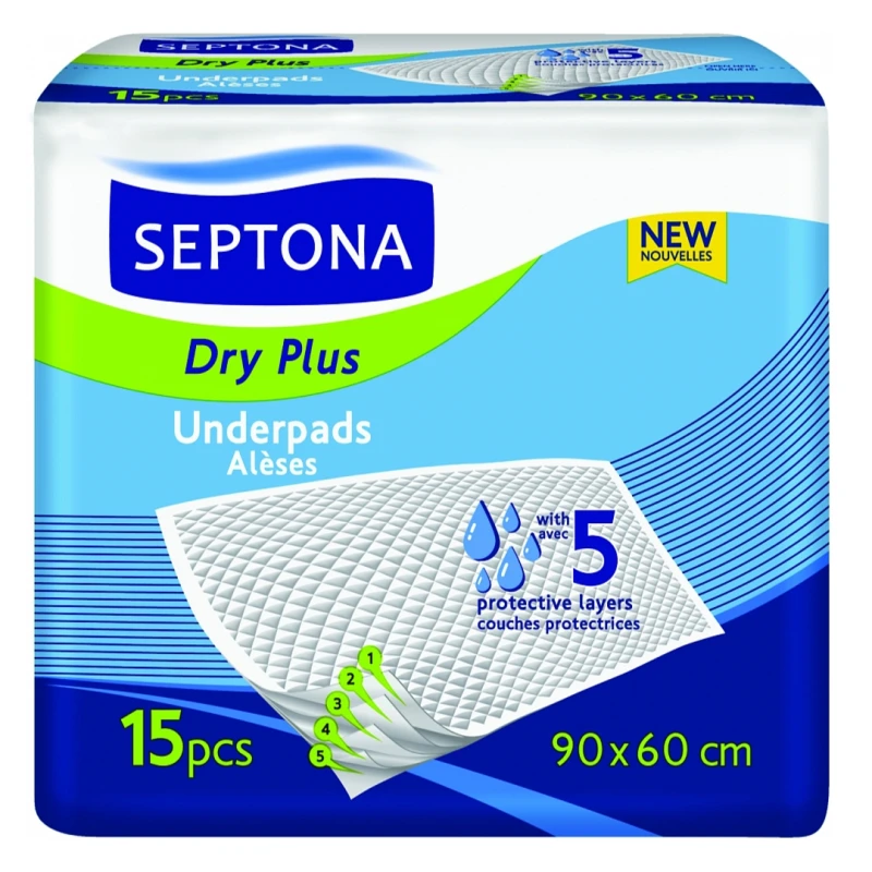Septona Underpads Dry Plus 90x60 15pcs - Septona