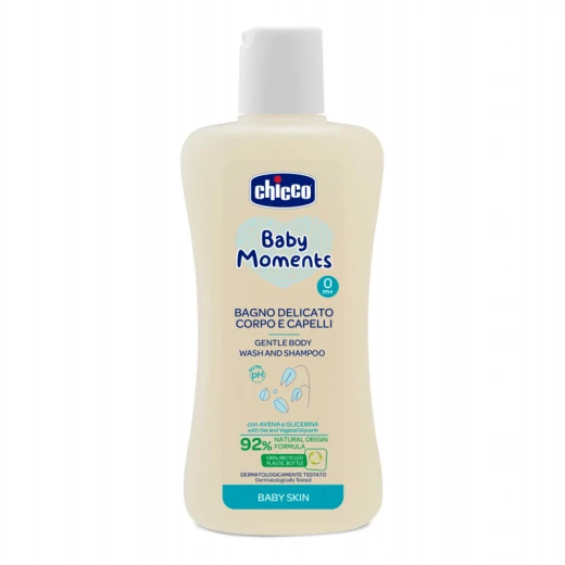 Chicco Baby Moments Gentle Body Wash And Shampoo, 200 Ml Chicco Baby Moments Gentle Body Wash And Shampoo, 200 Ml