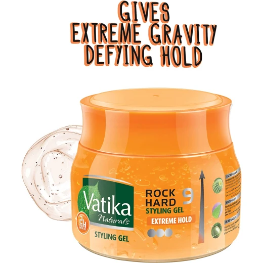 Vatika Naturals Extreme Hold, Rock Hard Styling Gel, 500 Ml - Vatika - Image 2