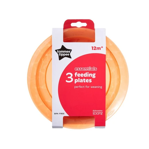 Tommee Tippee Feeding Plates, Pack of 3, Orange - Tommee Tippee - Image 3