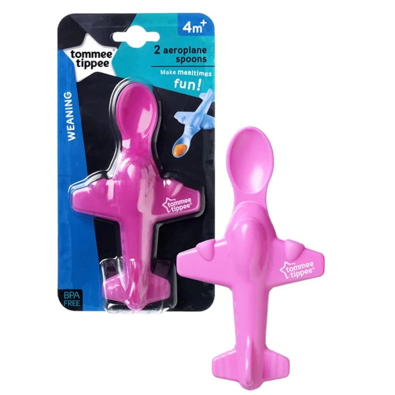 Tommee Tippee Areoplane Spoon, Pink Color - Tommee Tippee