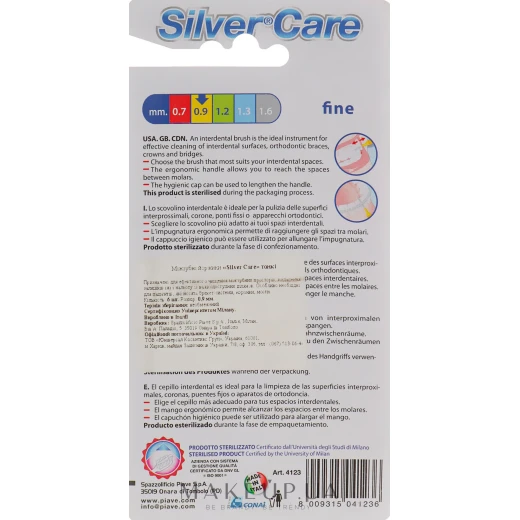 Silver Care Interdental Brushes Fine, 0.9 Mm, 6 Pieces - Silver Care - Image 2
