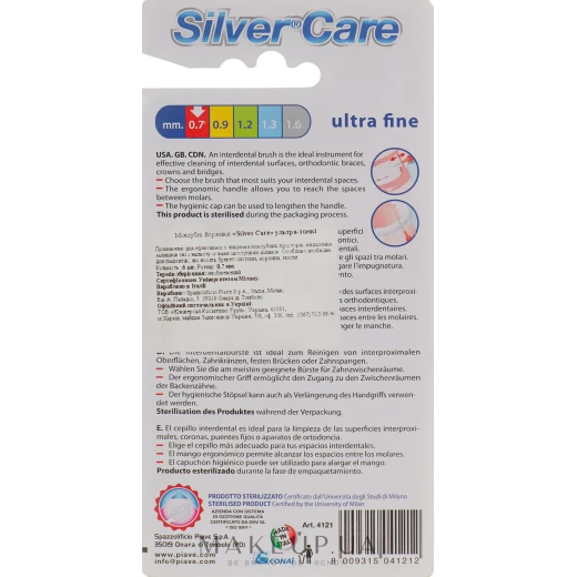 Silver Care Interdental Brushes Ultrafine, 0.7 Mm, 6 Pieces - Silver Care - Image 2