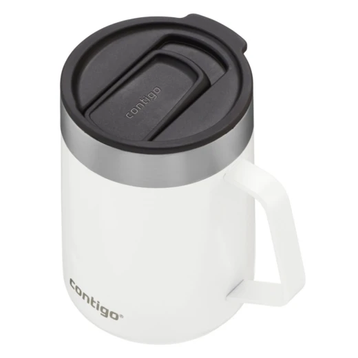 Contigo Vacuum Insulated Stainless Steel Mug With Grip Handle And Lid, White Color, 420 Ml - Contigo - Image 3