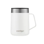 Contigo Vacuum Insulated Stainless Steel Mug With Grip Handle And Lid, White Color, 420 Ml - Contigo