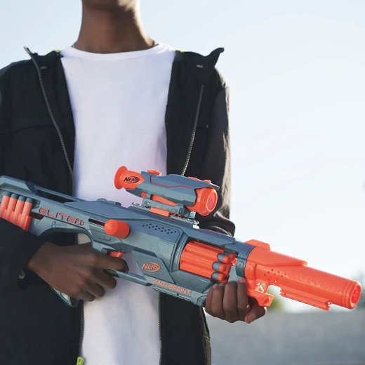 Nerf Elite Eaglepoint Blaster With Detachable Scope And Barrel, 8 Drums - Nerf - Image 2