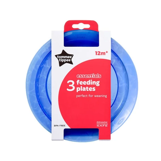 Tommee Tippee Feeding Plates, Pack of 3, Blue - Tommee Tippee - Image 3