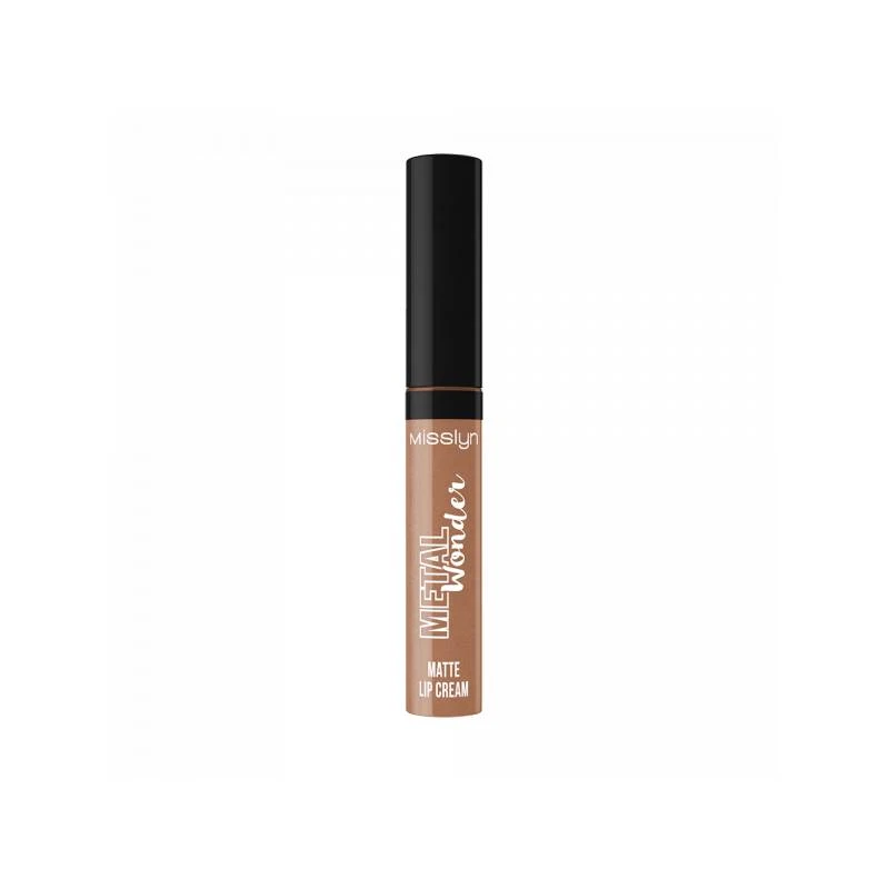 Misslyn Champagne Truffle Matte Lip Cream Long Lasting Metallic Finish Makeup Essential Versatile Shade - Misslyn