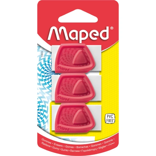 Maped Precision Gum, Blister Pack Of 3 Maped Precision Gum, Blister Pack Of 3