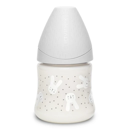 Suavinex Premium Bottle, Rabbit Design, Grey color, 150 Ml