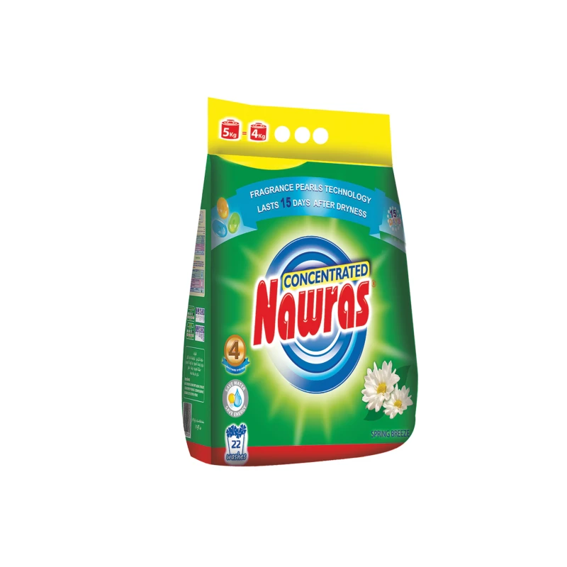 Nawras Concentrated Detergent Powder, Spring Breeze, 4 Kilo Gram - Nawras