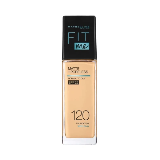 Maybelline New York Fit Me Matte + Poreless Liquid Foundation, 120 Classic Ivory | Matte Foundation | Oil Control Foundation | Foundation With SPF, 30 ml. Maybelline New York Fit Me Matte + Poreless Liquid Foundation, 120 Classic Ivory | Matte Foundation | Oil Control Foundation | Foundation With SPF, 30 ml.