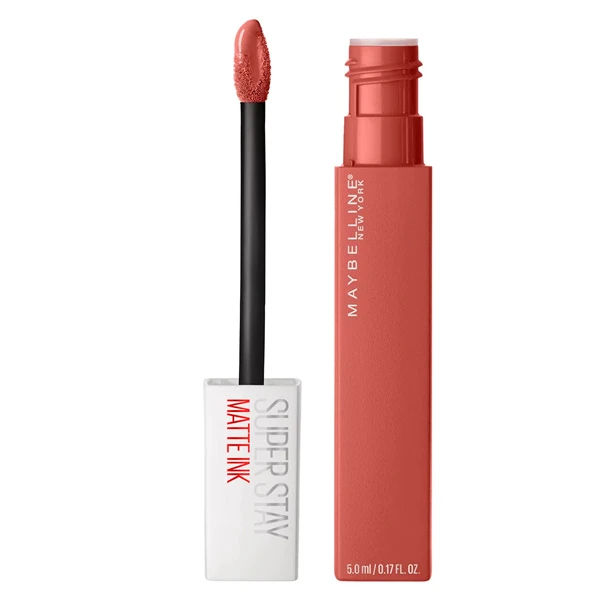 ميبيلين سوبر ستاي مات إنك أحمر شفاه سائل يدوم طويلاً مكياج غير لامع رقم 130 - Maybelline