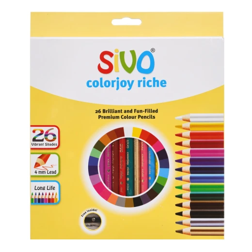 Sivo Colorjoy Colored Pencils, Pack of 26 Sivo Colorjoy Colored Pencils, Pack of 26