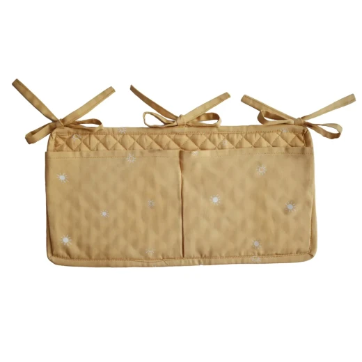 Mushie Crib Storage Pocket, Sun Design Mushie Crib Storage Pocket, Sun Design