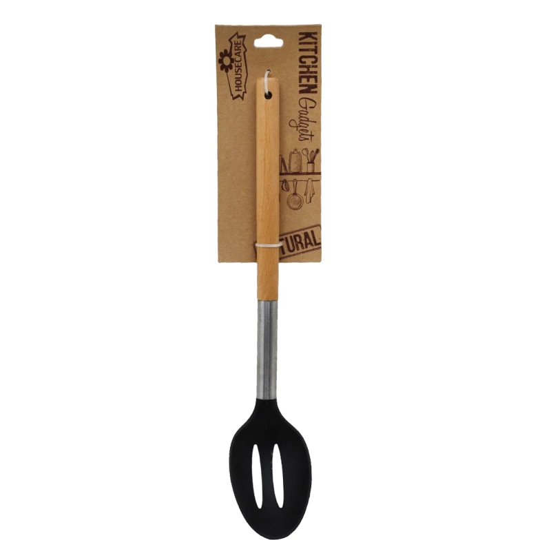 House Care Kitchen Leakage Spoon With Wooden Hand - House Care